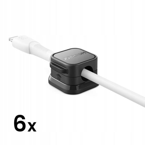 Joyroom Cable Organizer Magnetic up to 7.5 mm diameter, (6pcs), Black (JR-Z