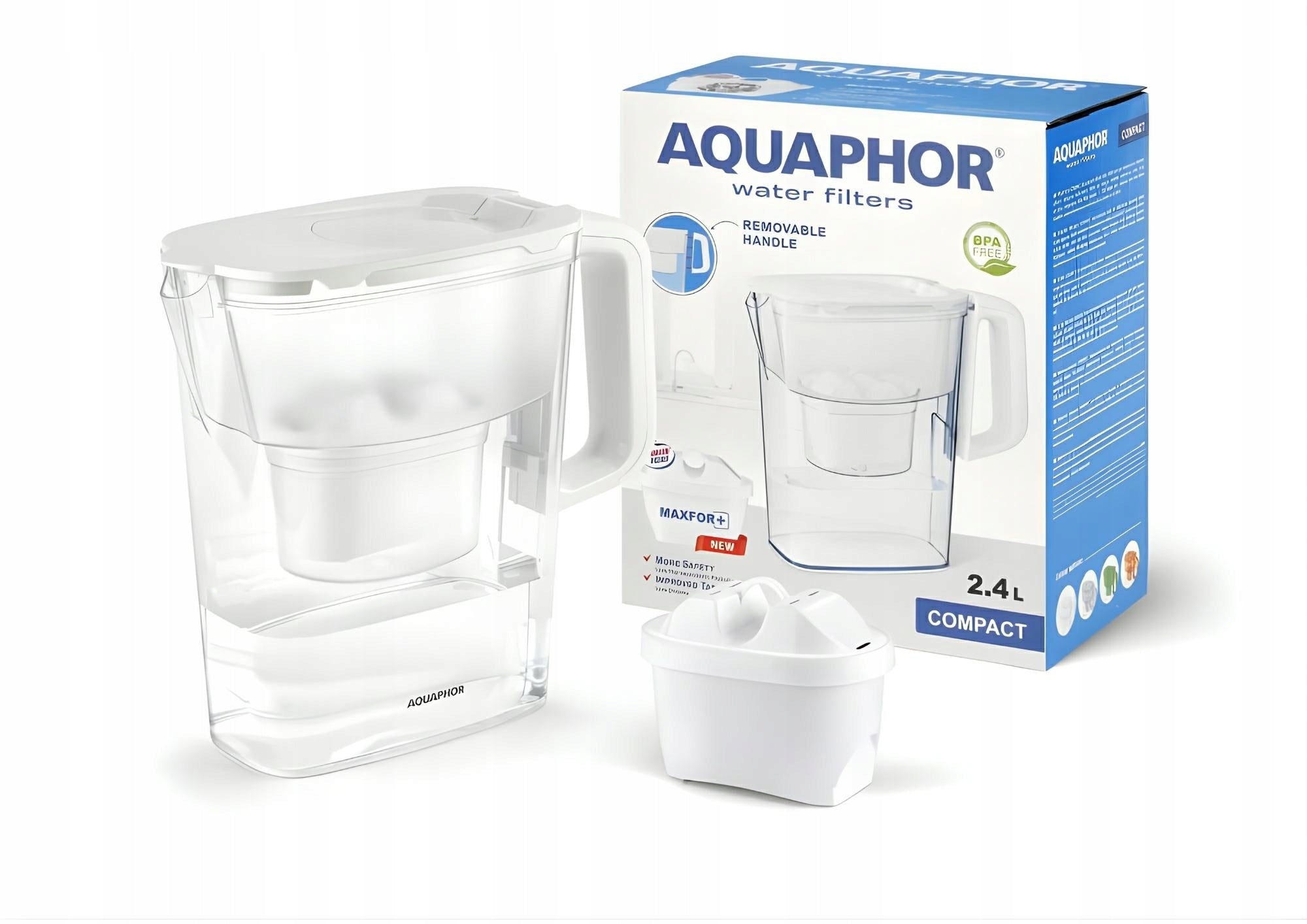 Jug Aquaphor Compact 2.4 l + Maxfor Plus cartridge, white