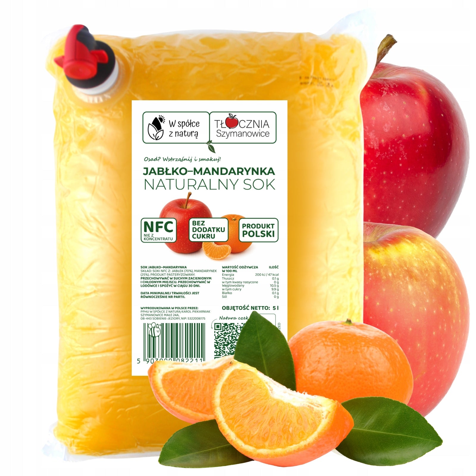 Juice Apple Mandarin Pressed 100% NFC 5l Apple and Mandarin Juice