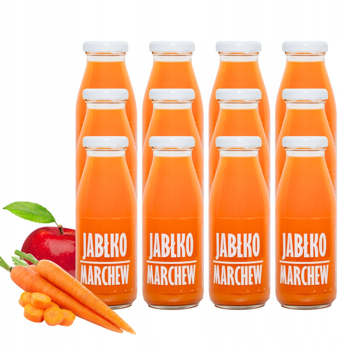 Juice apple carrot pressed natural 100% 12x250ml NFC cold pressed