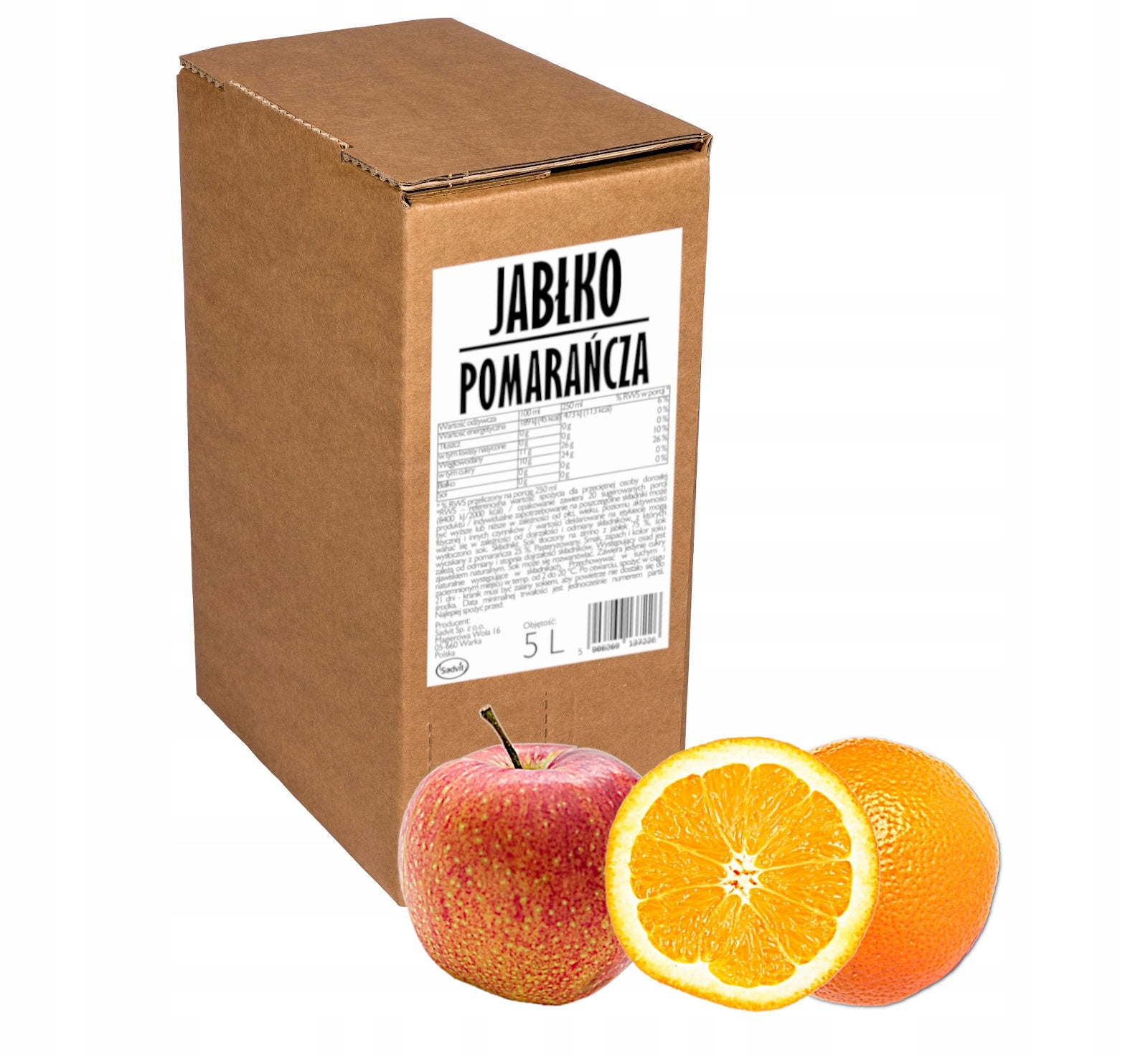 Juice apple orange 100% apples and oranges 5L natural family 5 kg