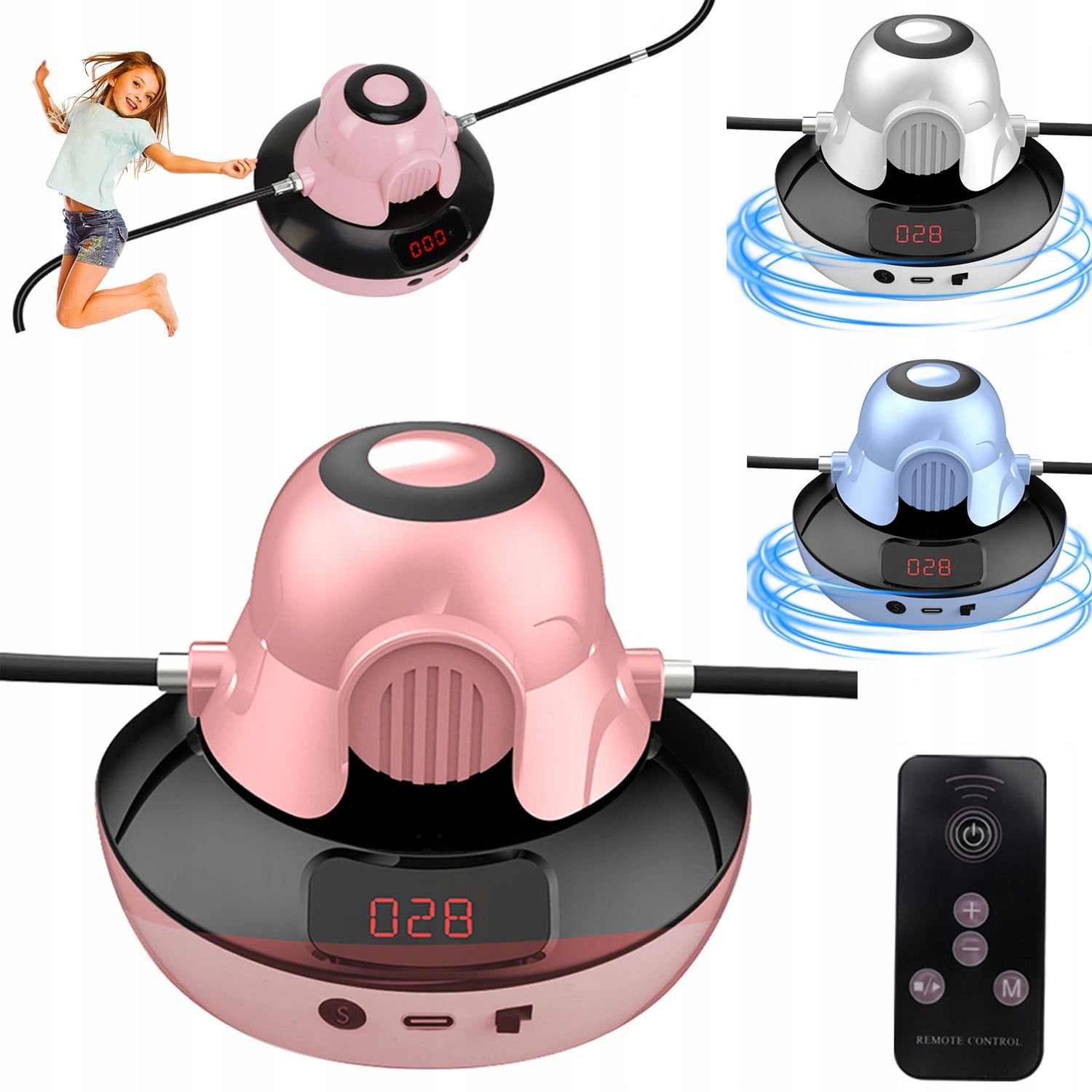 Jump Rope Fitness with Counter Adjustable Speed for Kids and Adults