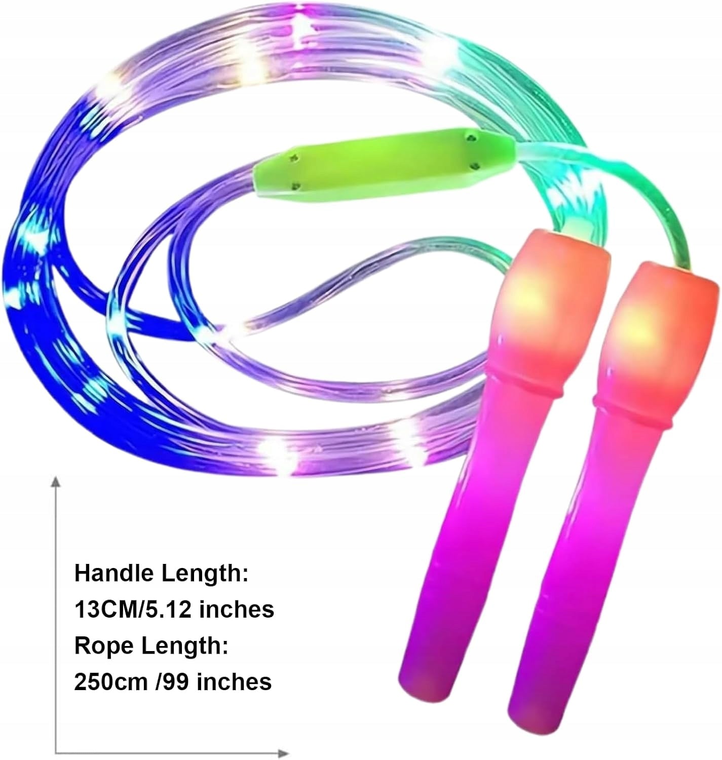 Jump Rope, Glowing Jump Rope for Kids, Wear Resistant, Shock Absorbing Color black