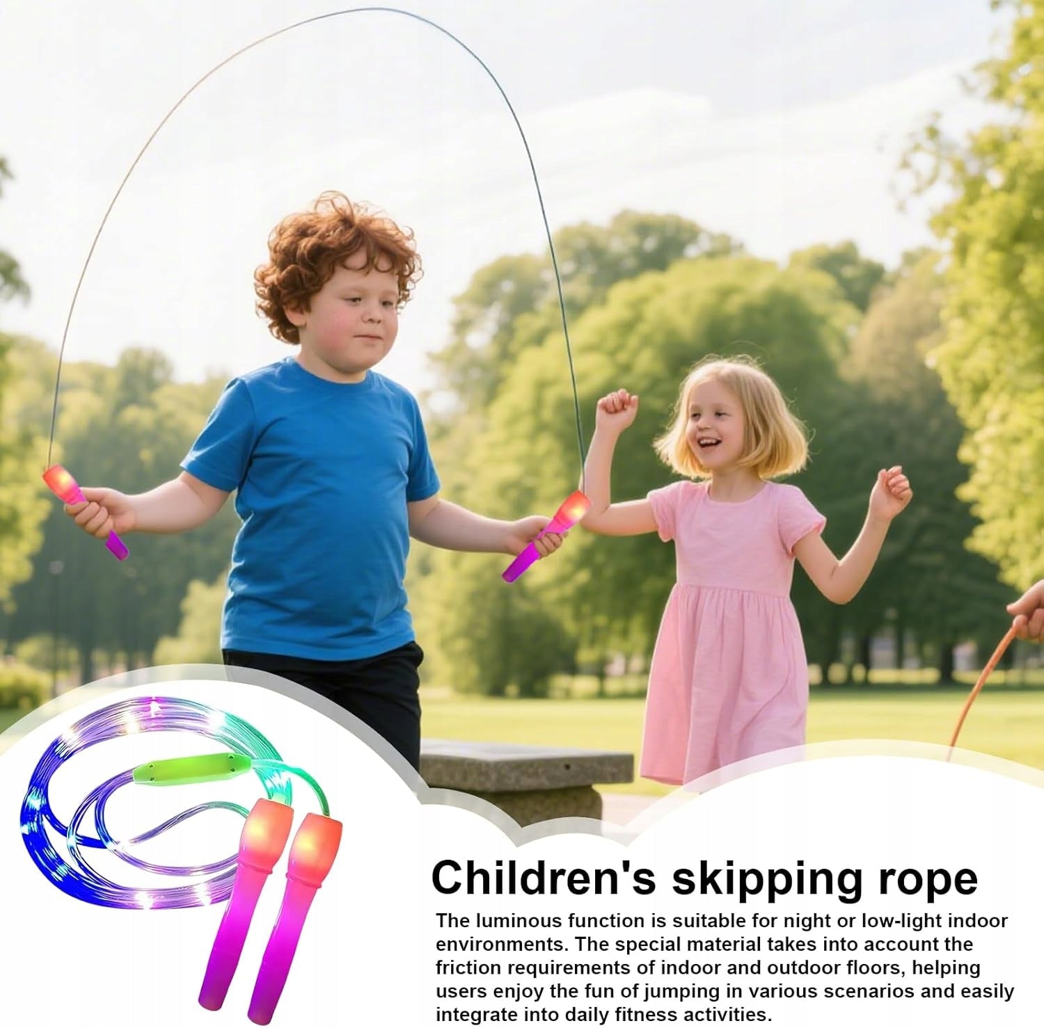 Jump Rope, Glowing Jump Rope for Kids, Wear Resistant, Shock Absorbing Kind other