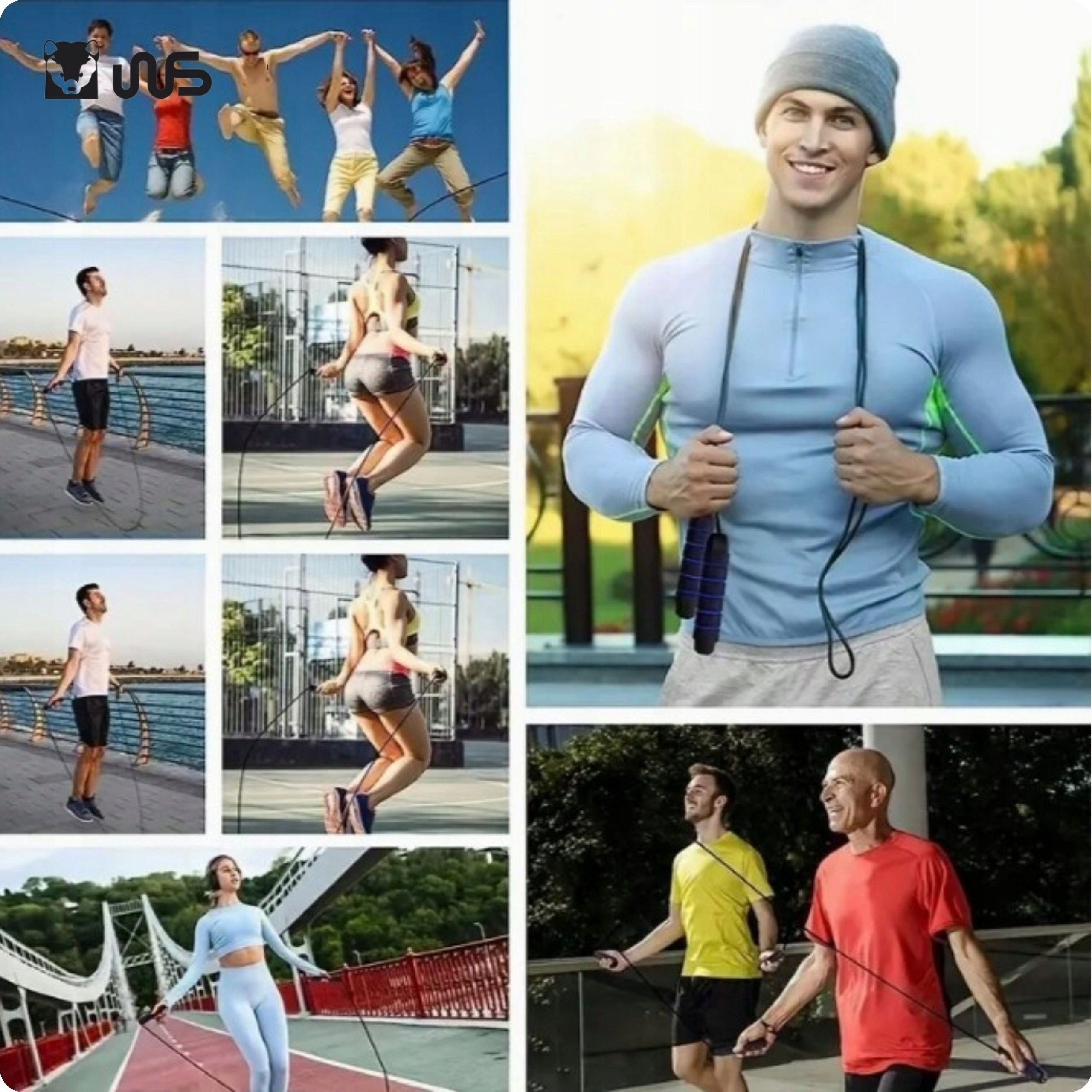 Jump Rope Professional Boxing Training Adjustable 280 cm Fitness Kind made of plastic