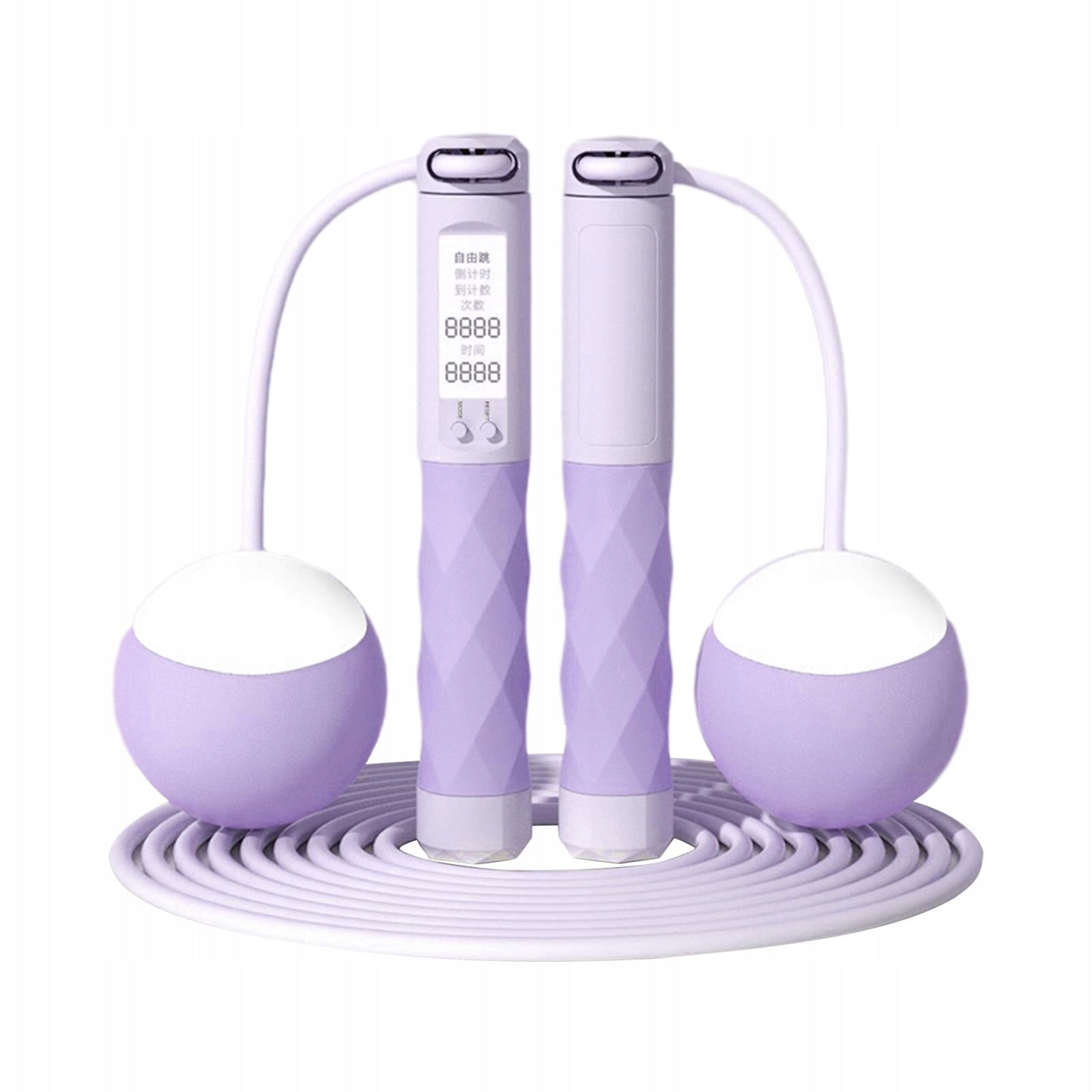 Jump Rope Skipping Rope Weighted Handle Jumping Rope Professional purple