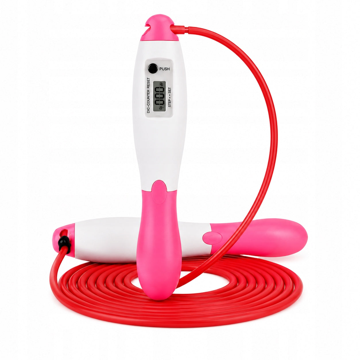 Jump Rope with Counter 2,5 m Fitness Training Adjustable Pink