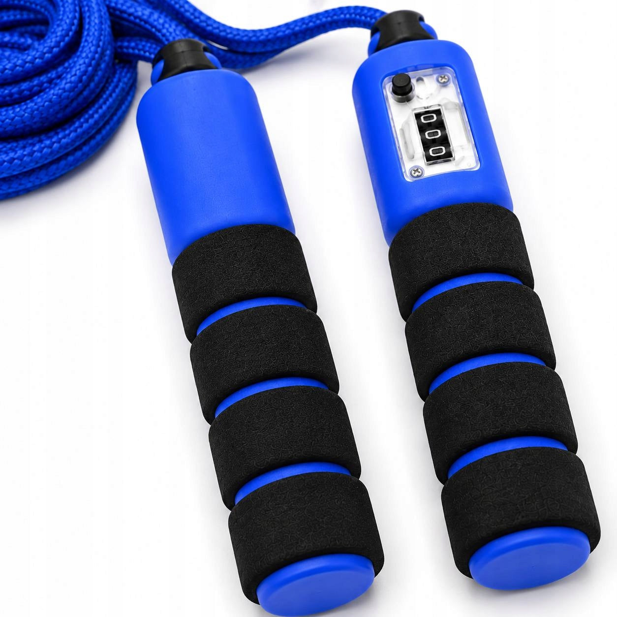 Jump Rope with Counter 2,6 m Adjustable Fitness Training Blue Rope length 260 cm