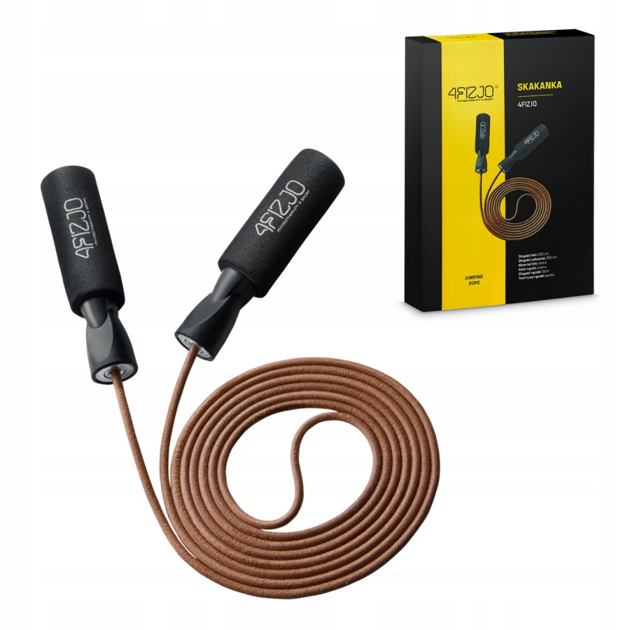 Jump rope 4FIZJO 280 cm brown