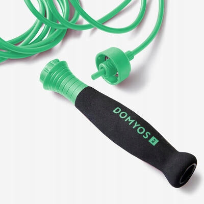 Jump rope Domyos 500 foam Color green