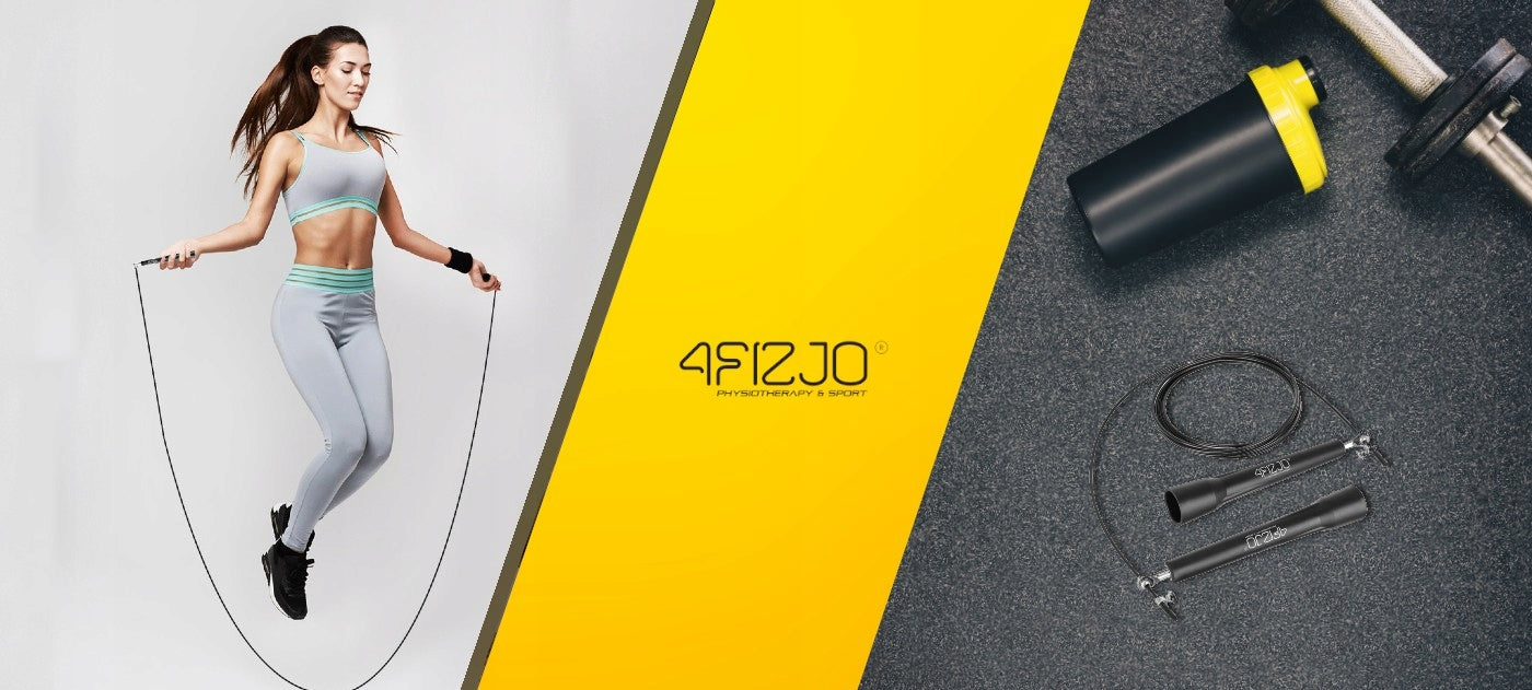 Jump rope Standard+ with metal bearings 4FIZJO 300 cm Boxing YELLOW Color yellow