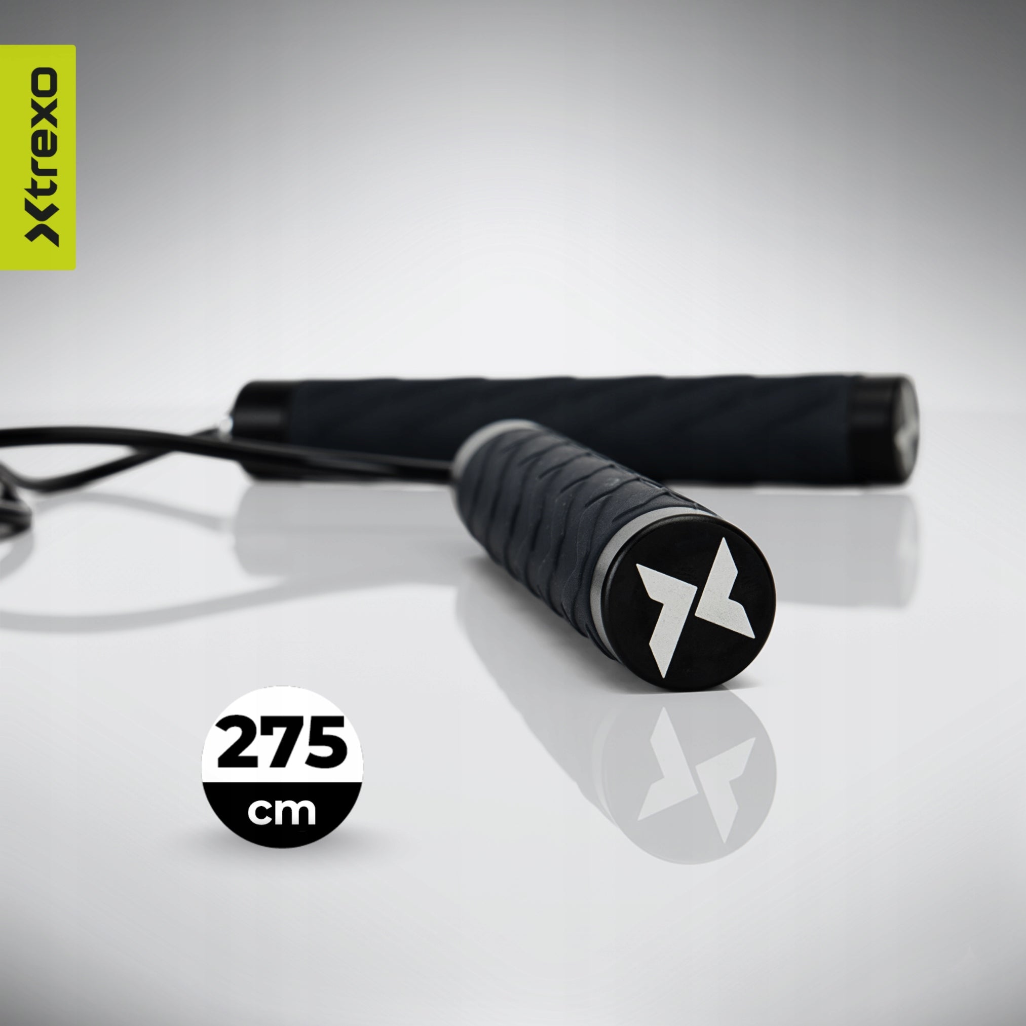 Jump rope XTREXO Advanced black OS ADJUSTABLE LENGTH VERSATILE Brand Xtrexo