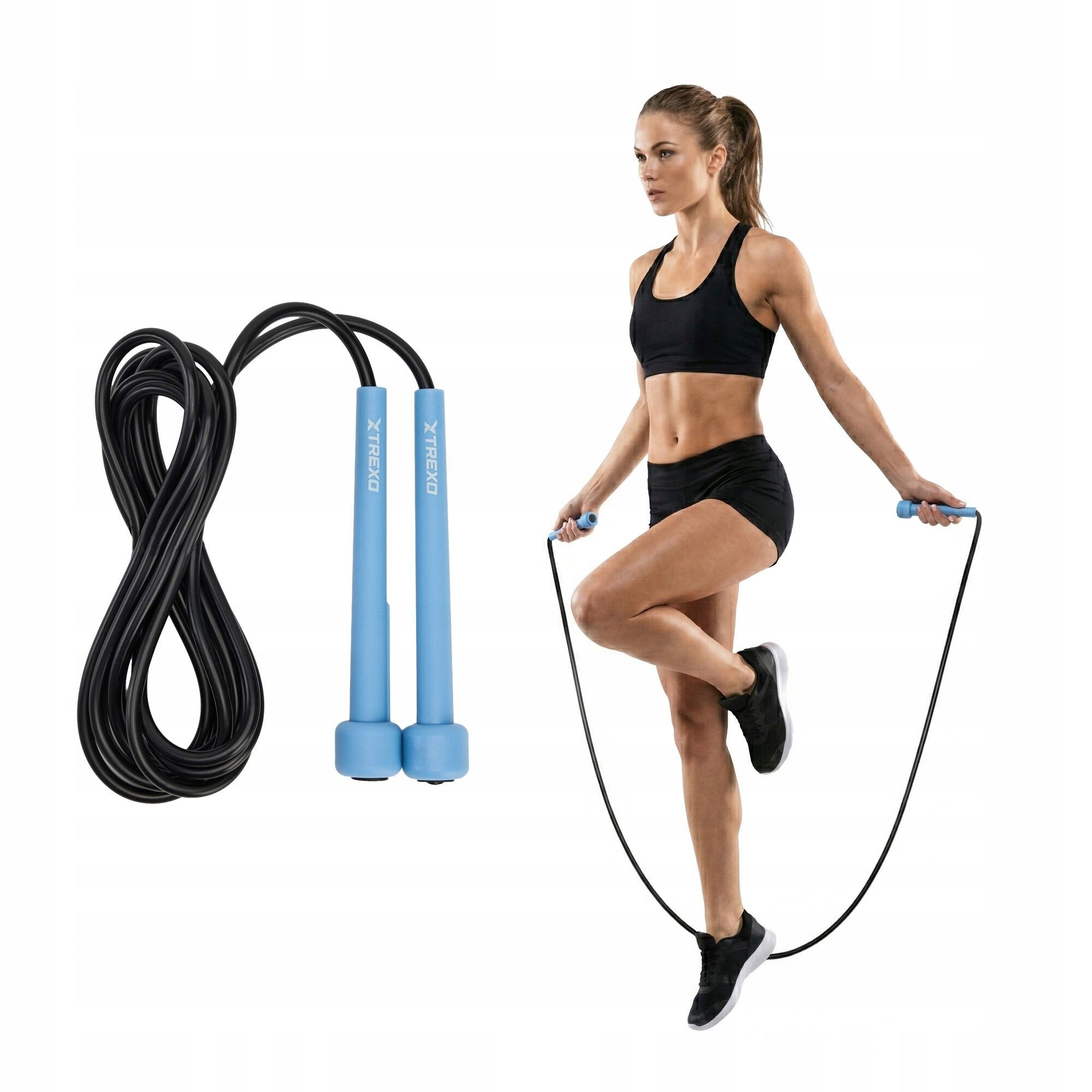 Jump rope XTREXO Basic blue OS LENGTH ADJUSTMENT BOXING LIGHTWEIGHT