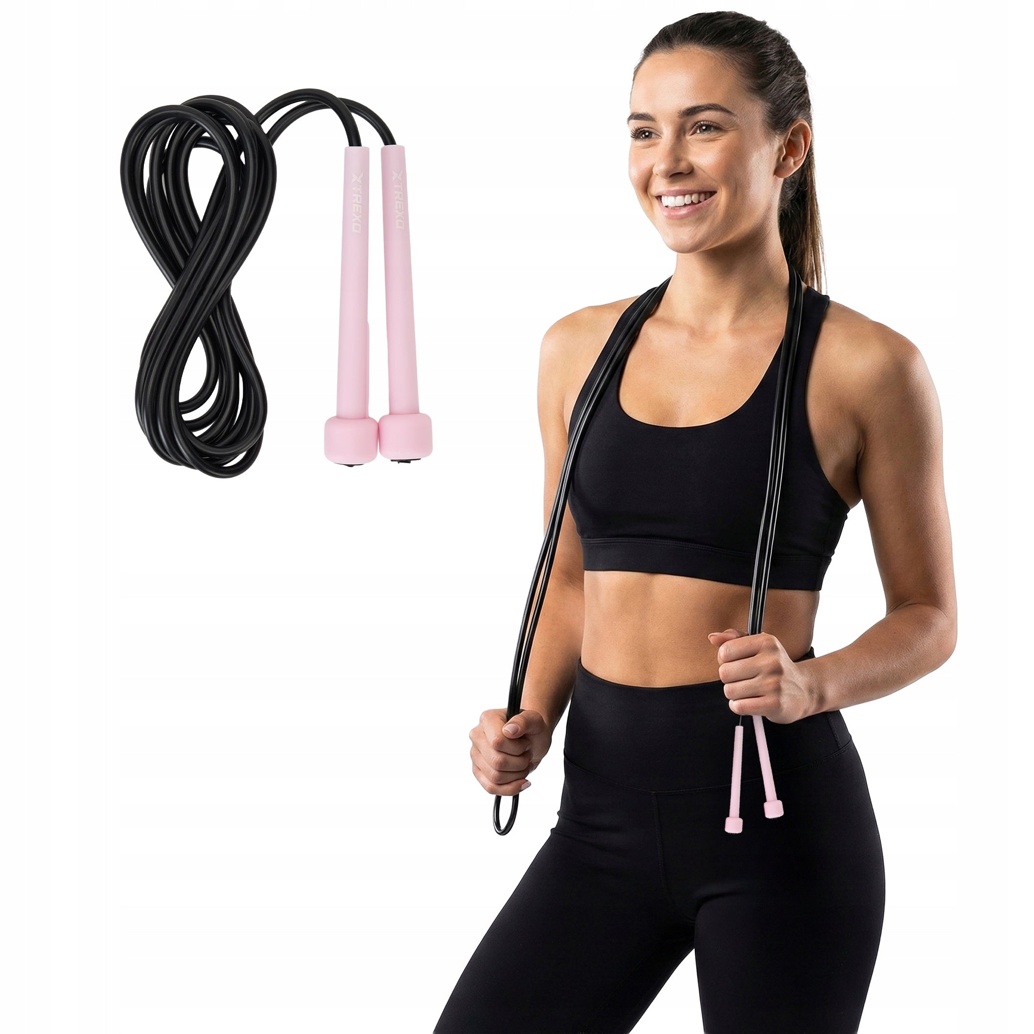 Jump rope XTREXO Basic purple LENGTH ADJUSTMENT TRAINING CARDIO FITNESS