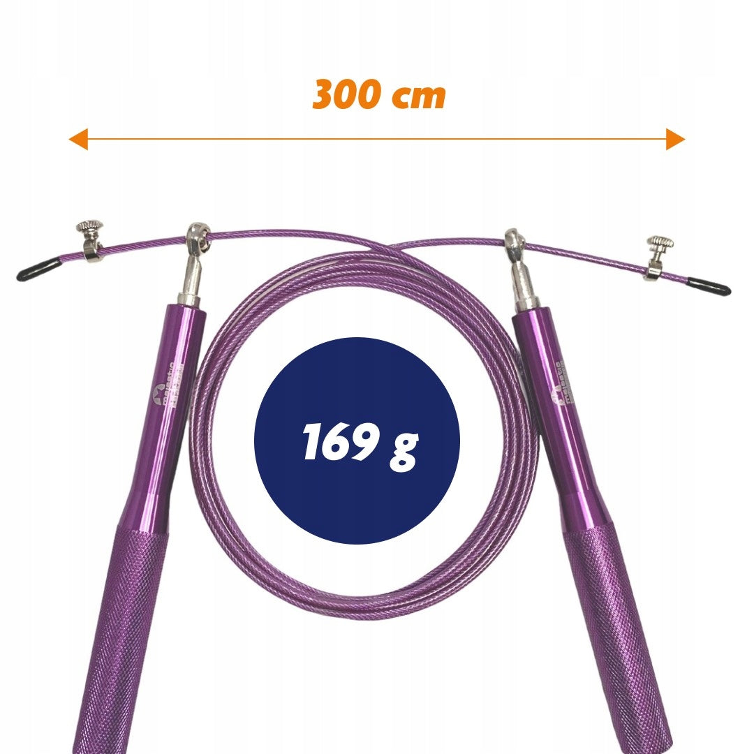 Jump rope adjustable boxing professional steel with bearings 300 cm Additional features handle bearings adjustable length