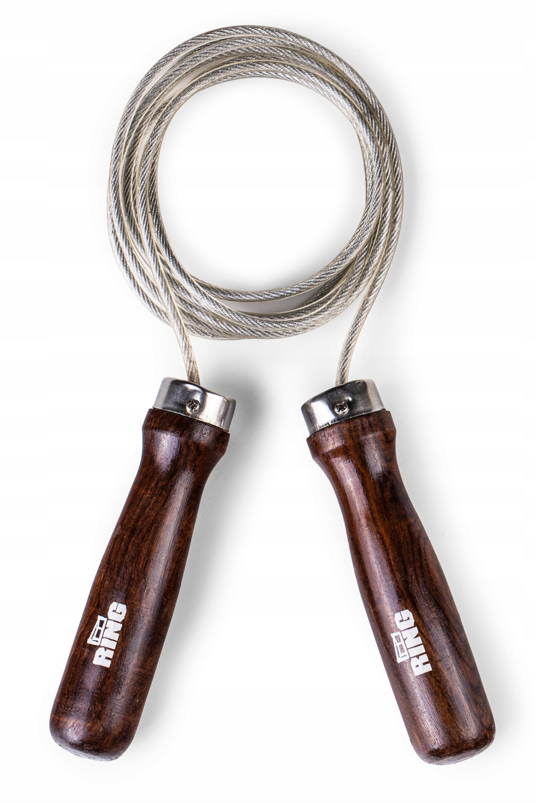 Jump rope bearing wooden fishing line 270 cm Color brown