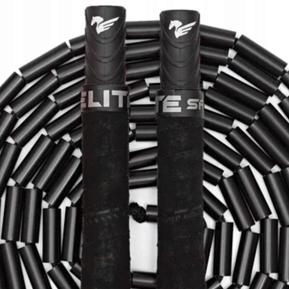 Jump rope with beads for athletes adjustable Elite Jumps black EAN (GTIN) 5907167381148
