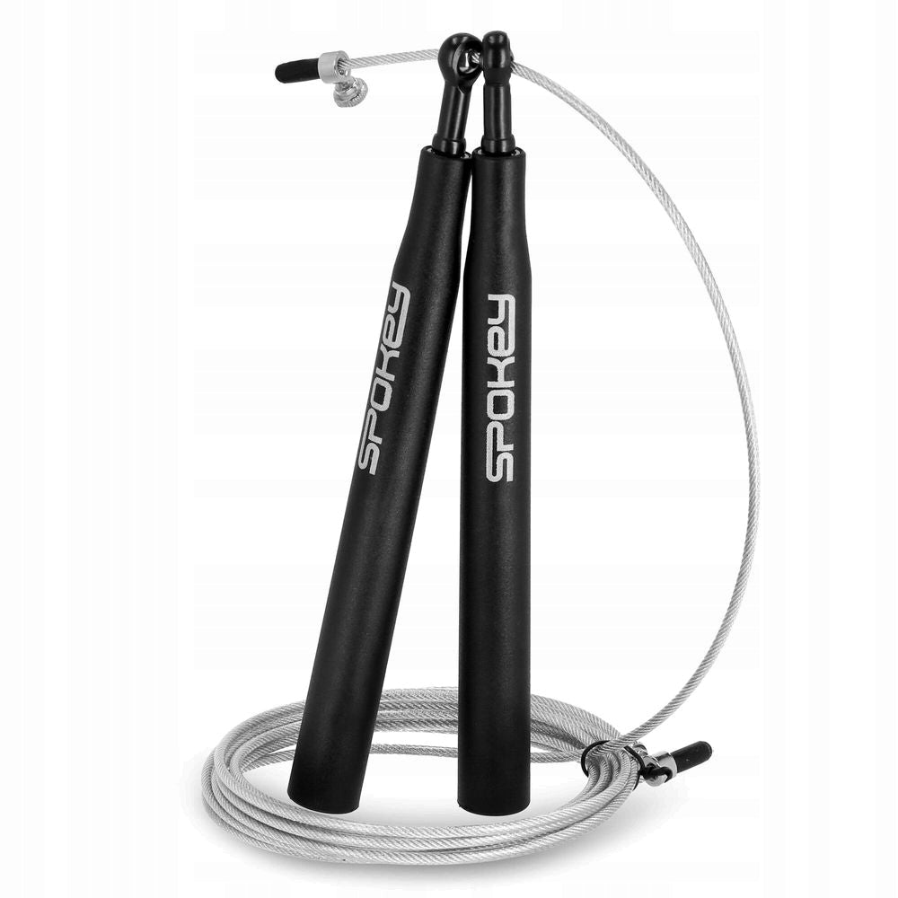 Jump rope with bearings SPOKEY CROSSFIT MIDD ROPE Color black