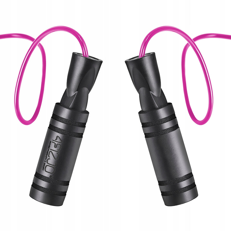 Jump rope with non-slip handles adjustable - pink Brand 4FIZJO
