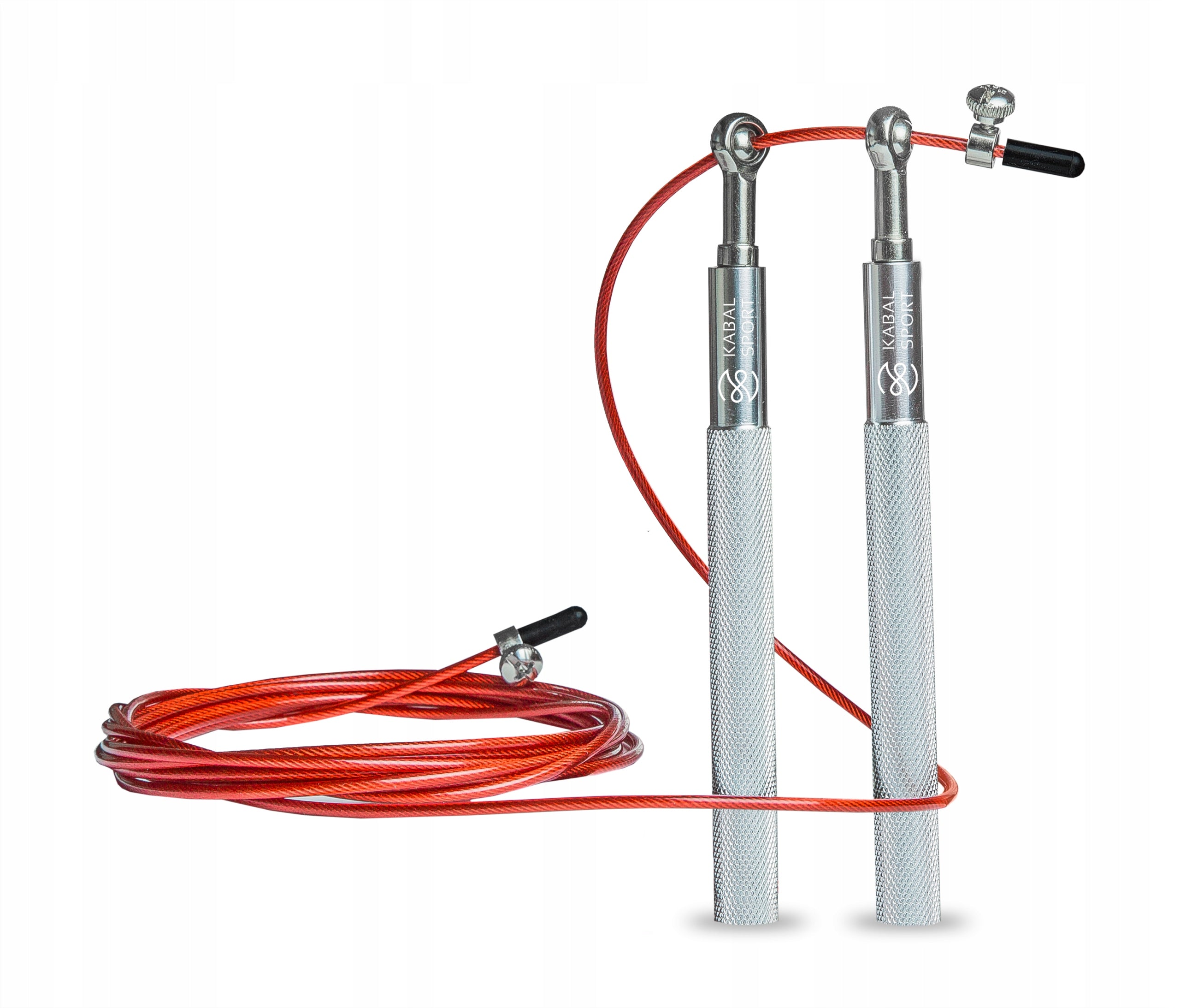 Jump rope with rope SPEED FITNESS bearing 300cm adjustable length Color red