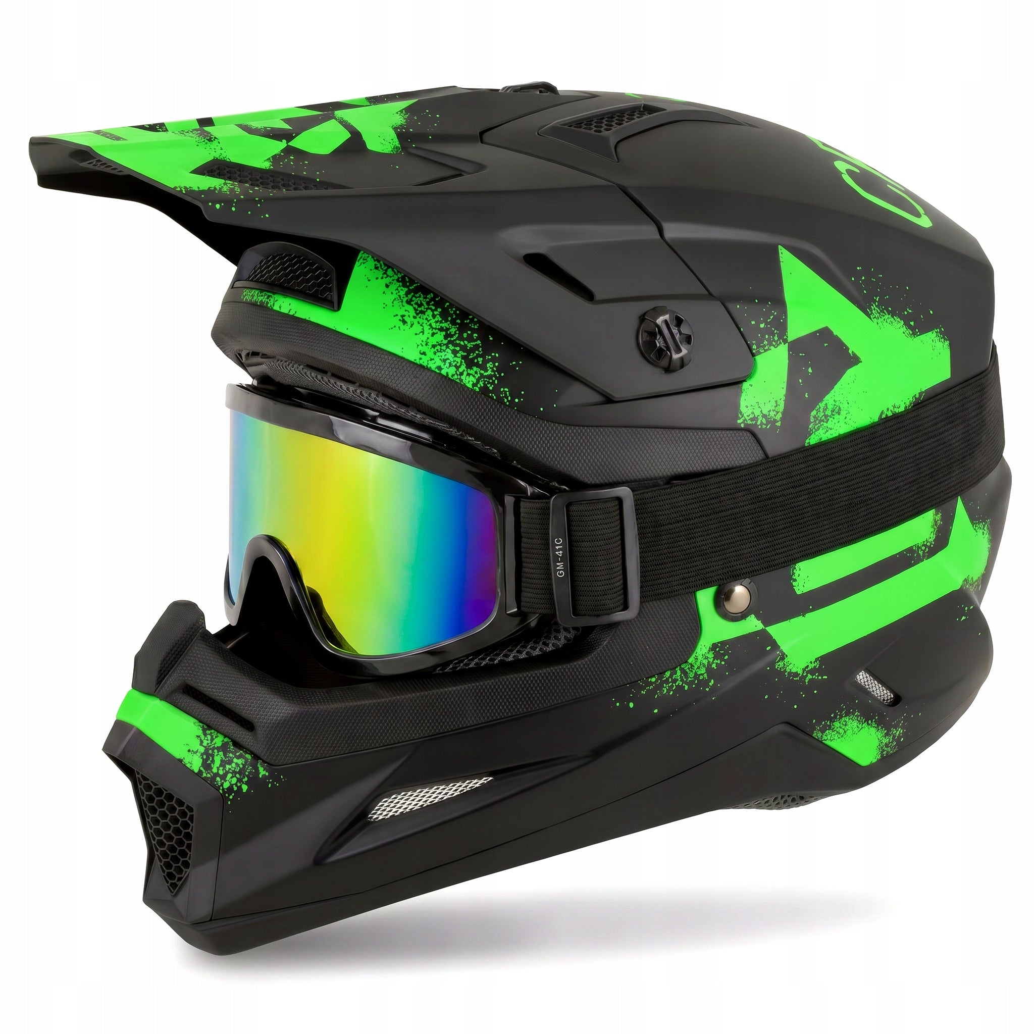 Junior Motorcycle Helmet CASSIDA Cross CUP 2 - GOGGLES ECE 22.06 children S 50cm