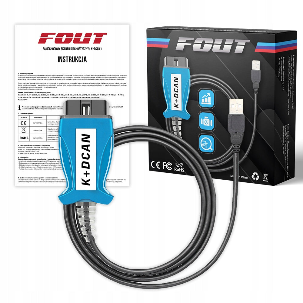 K+DCAN TO BMW CABLE DIAGNOSTIC INTERFACE OBD2 INPA ISTA NCS TESTER OBD 2 Brand no brand