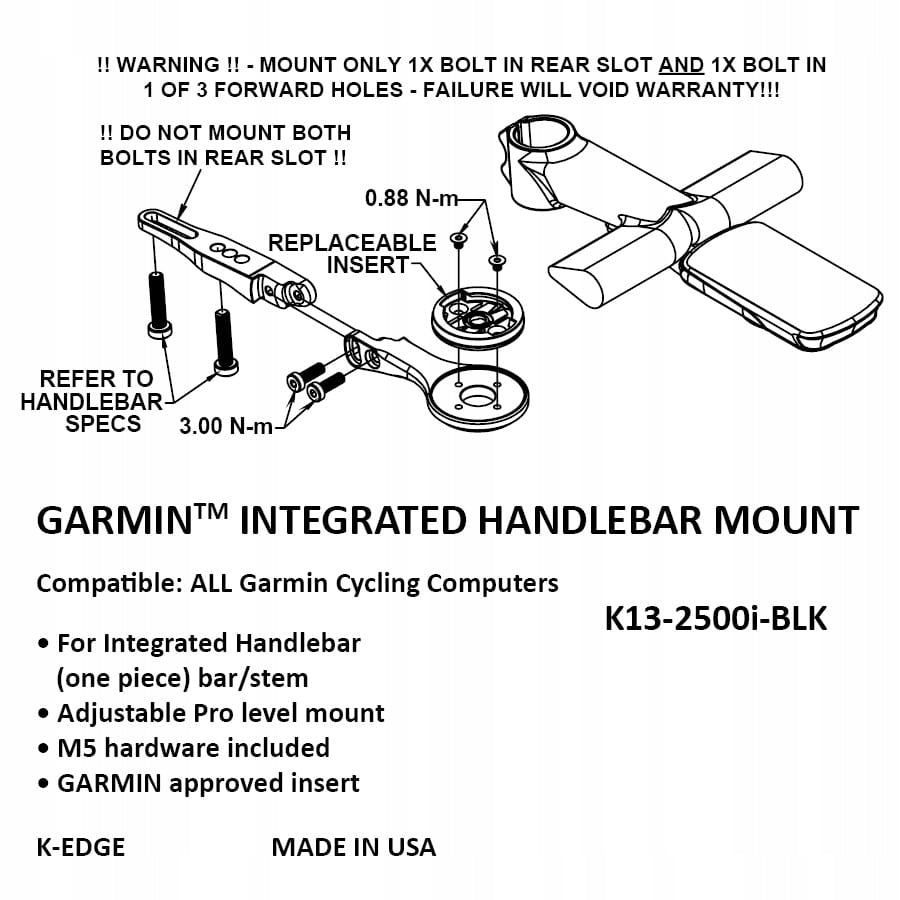 K-Edge Garmin Integrated Mounts black EAN (GTIN) 0850934007725
