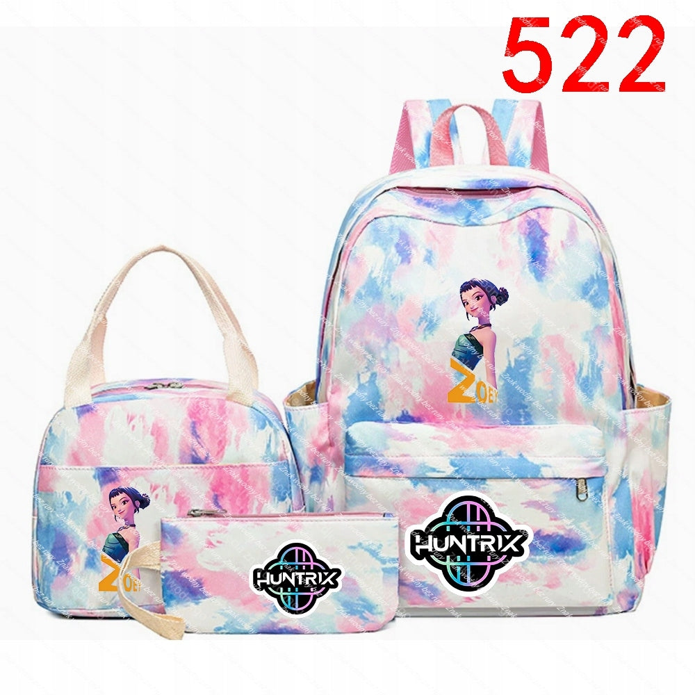 K-POP School backpack, purse and pencil case set with pattern, images of people Brand no brand
