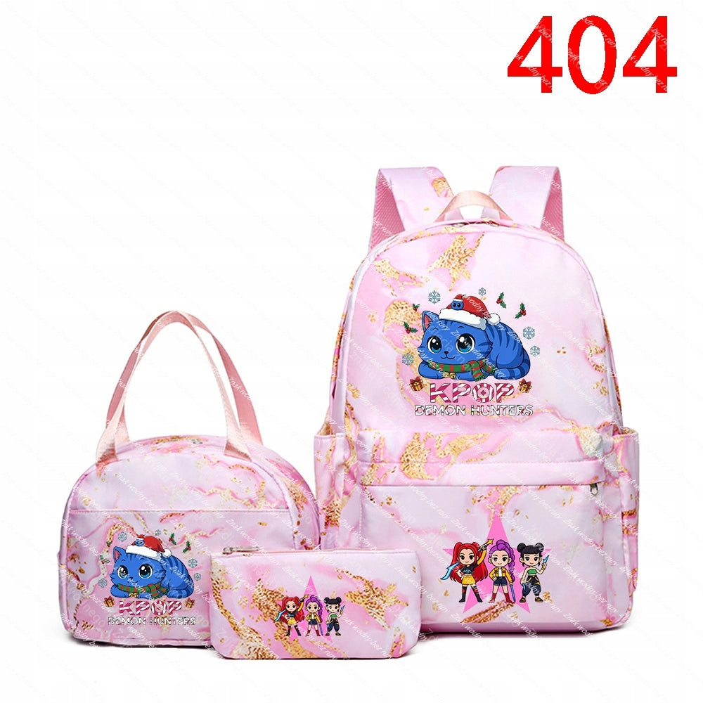 K-POP School backpack set: backpack, purse, anime-themed case, for j Packaging status original