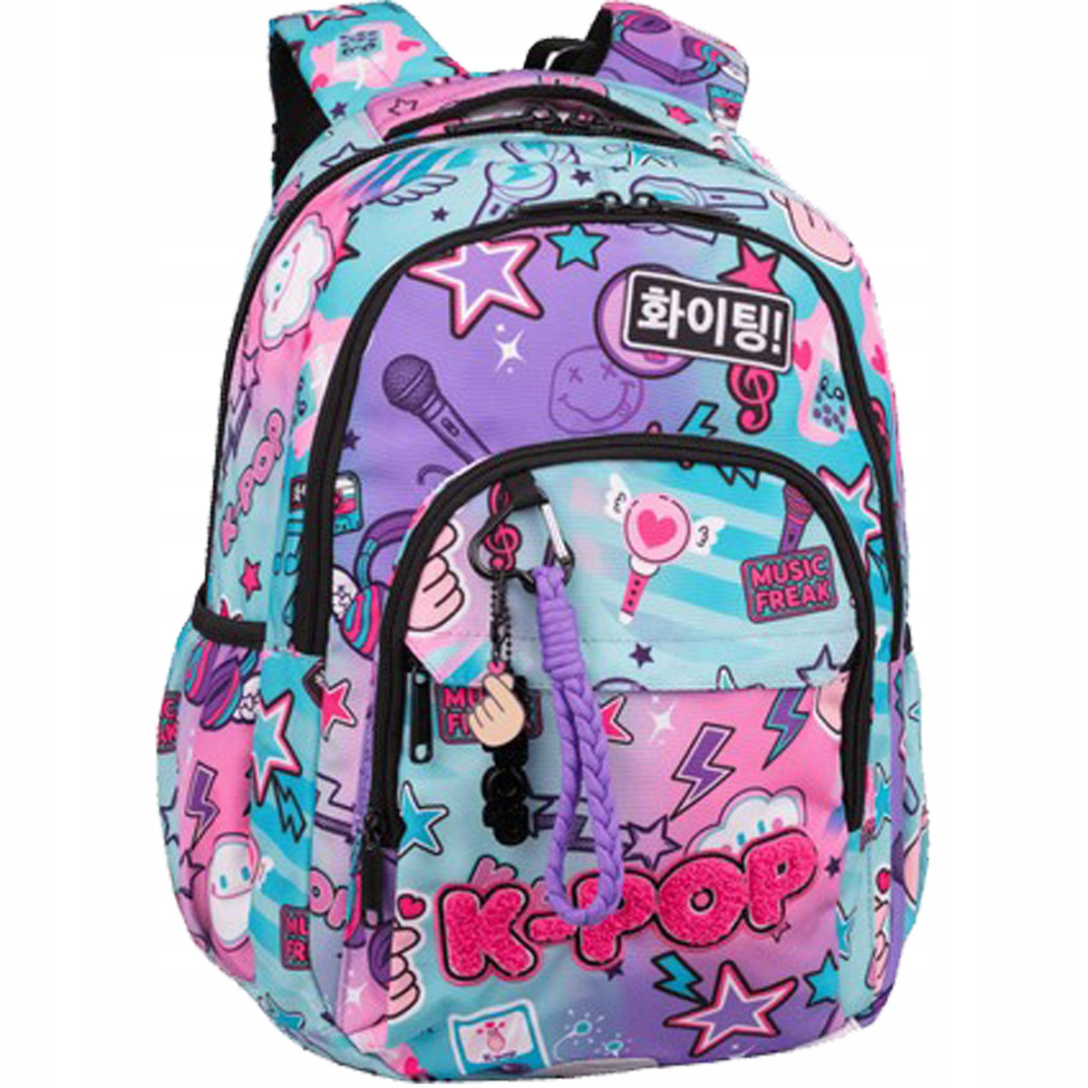 K-POP YOUTH SCHOOL BACKPACK FOR GIRLS RAINBOW