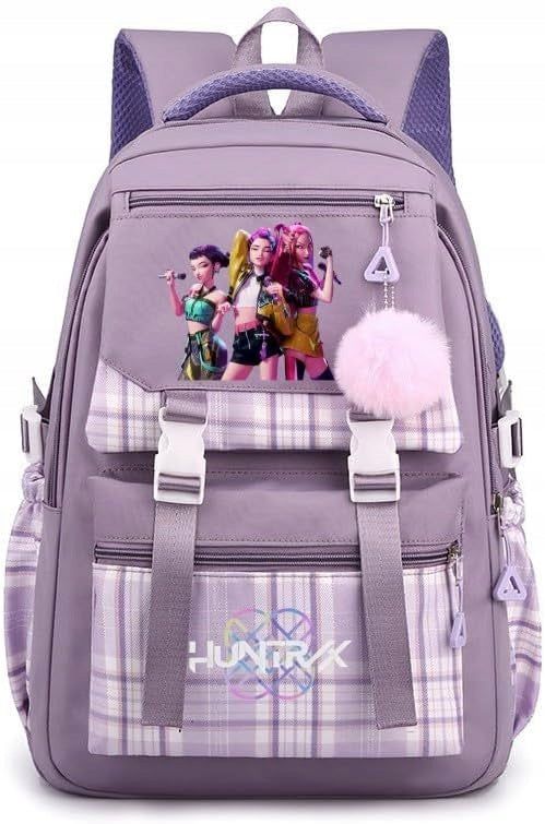 K-Pop Demon Hunter Backpack, KPop Print – Large Capacity School Backpack