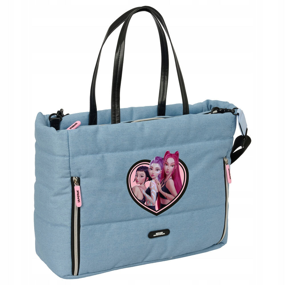 K-pop Démonvadászok Denim Dreams táska, válltáska laptoptartóval 40 cm