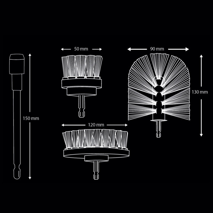 K2 Brill SET Screwdriver Brush Set for Carpet and Plastic Upholstery Packaging status original