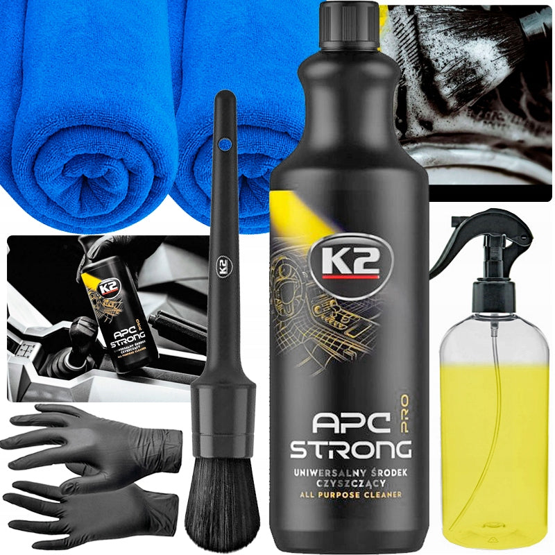 K2 CAR INTERIOR CLEANING KIT APC STRONG PRO 1000ML + BRUSH