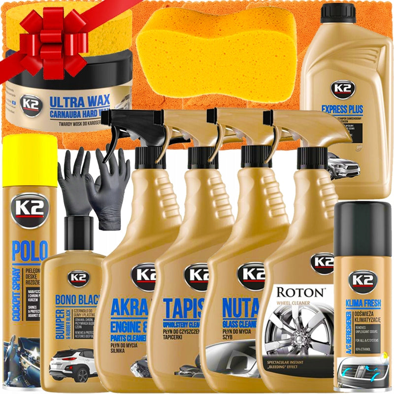 K2 LARGE SET OF COSMETICS FOR CAR CLEANING CARE