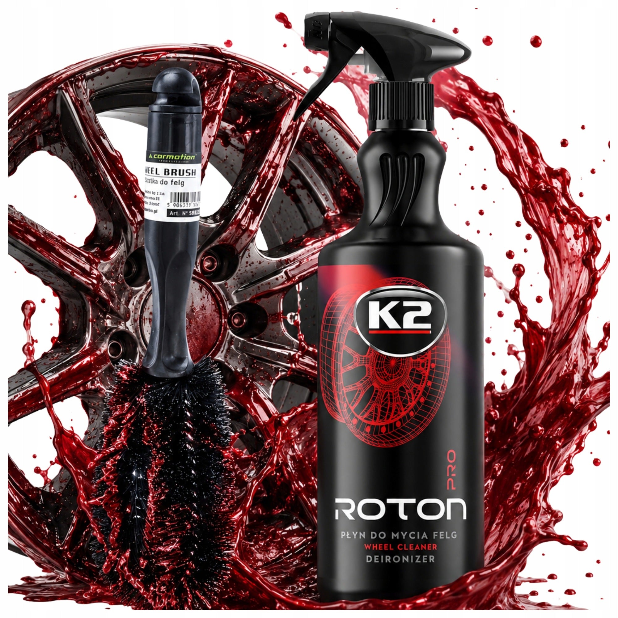K2 ROTON PRO 1L Blood Rim + Rim Wash Brush Set