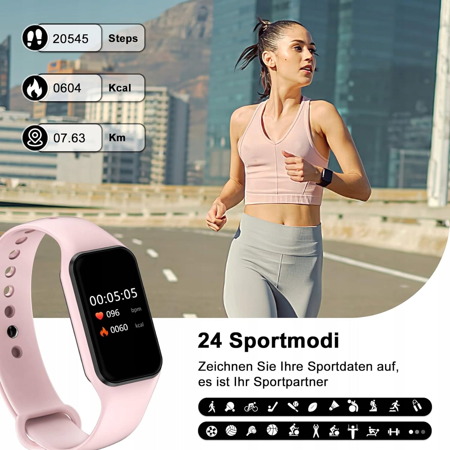 K8 Blackview Smartwatch Fitness Watch Heart Rate Monitor/SpO2/Sleep/Pedometer Brand Blackview