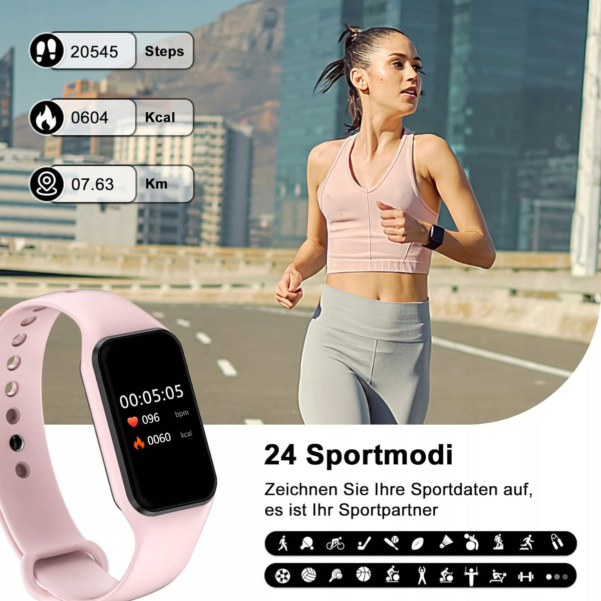 K8 Blackview Smartwatch Fitness Watch Heart Rate Monitor/SpO2/Sleep/Pedometer Brand Blackview