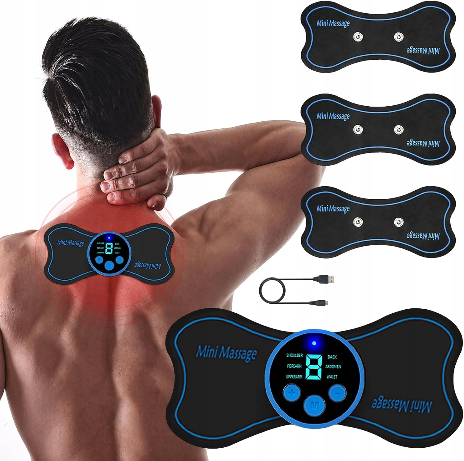 K810 Jenylu Mini Neck Massager, Portable EMS Device For Body Muscle