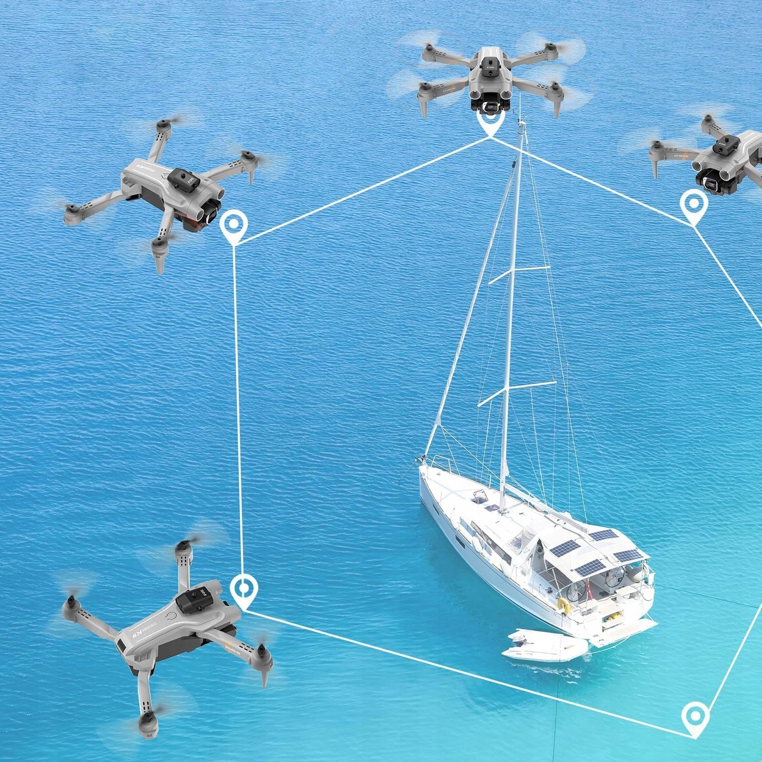K9 HD QUADCOPTER DRONE WITH 4K CAMERA WITH OBSTACLE AVOIDANCE FUNCTION + 3 AKU Model 069631387812