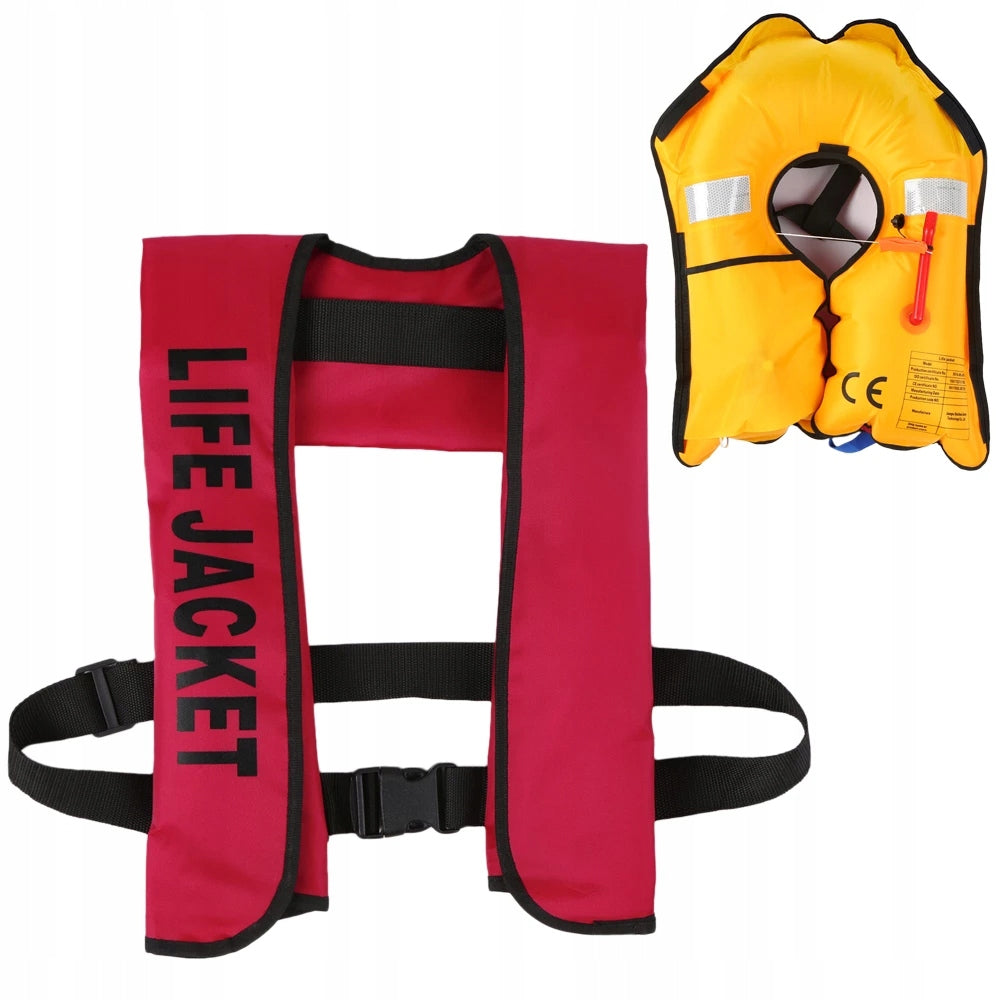 KAMIZELKA RATUNKOWA 150N PFD CO2 CZERWONA RED Pneumatic LIFE JACKET