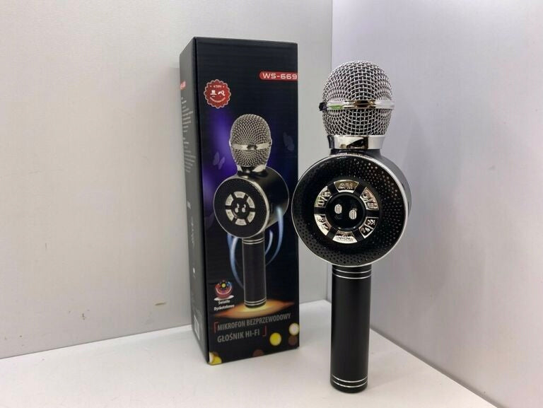 KARAOKE MICROPHONE TRUSTY BLACK - WIRELESS WITH BUILT-IN SPEAKER 1671