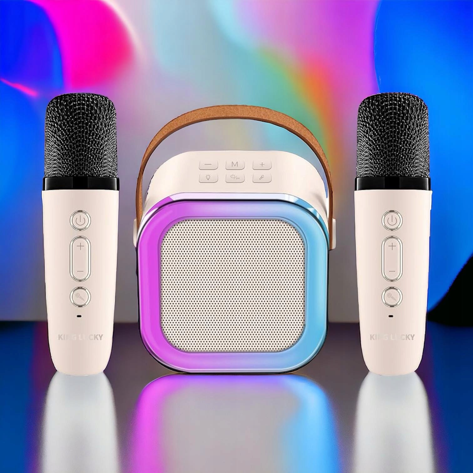 KARAOKE SET 2 MICROPHONES + BLUETOOTH WIRELESS SPEAKER SUPER SOUND Manufacturer code Maszyna do karaoke