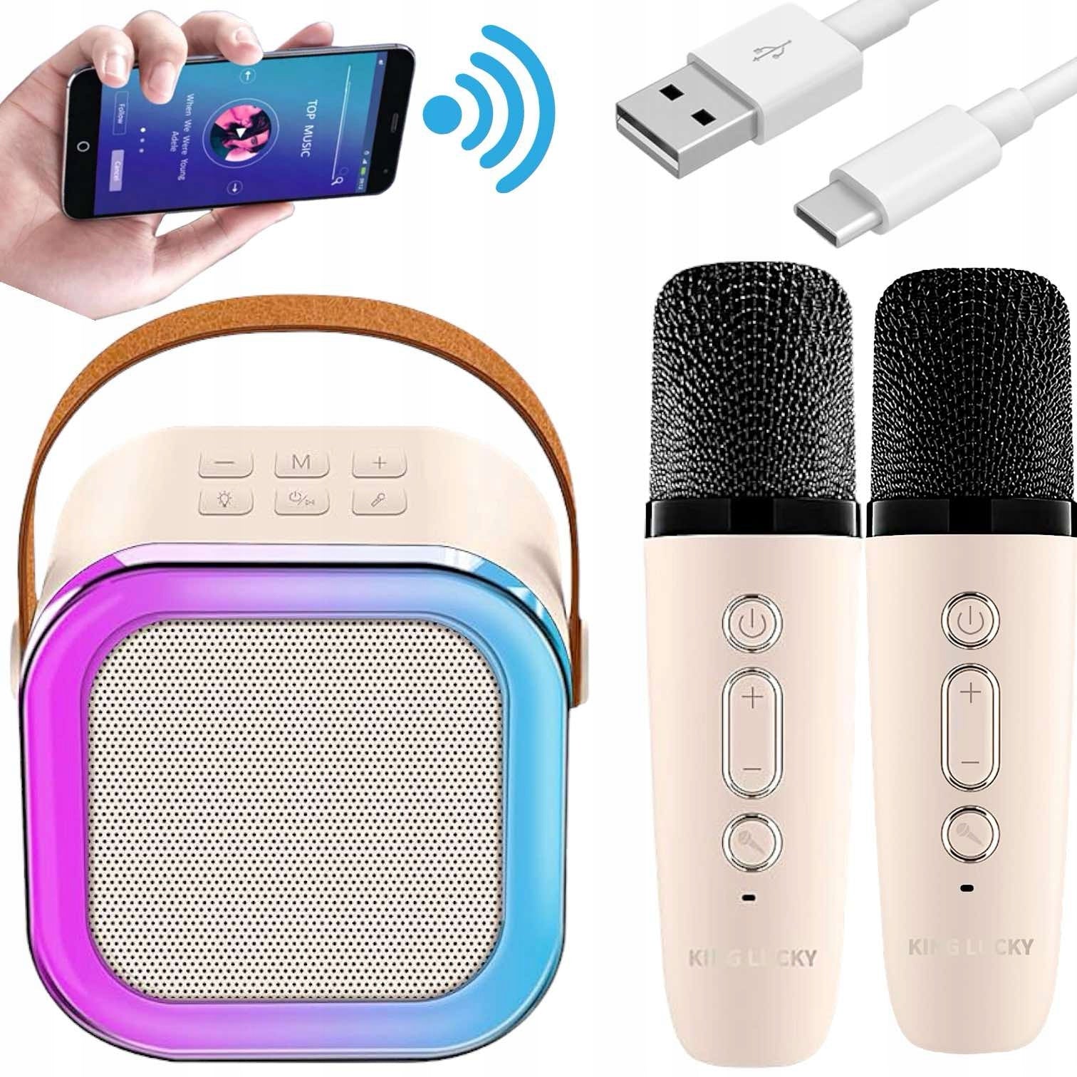 KARAOKE SET 2 MICROPHONES + BLUETOOTH WIRELESS SPEAKER SUPER SOUND