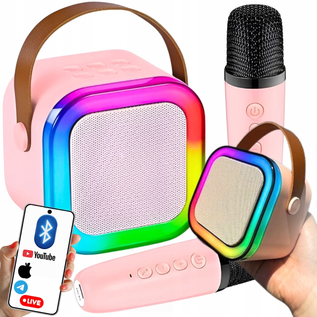 KARAOKE SET FOR CHILDREN AND ADULTS 2 MICROPHONES WIRELESS SPEAKER