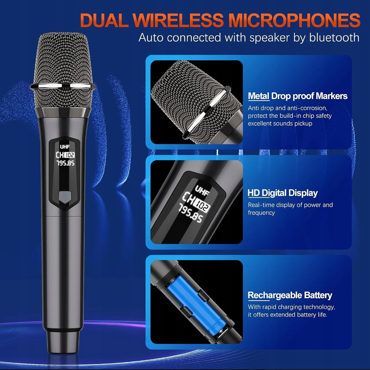 KARAOKE SET POWERFUL SPEAKER TWO MICROPHONES SET FOR HOME Brand no brand