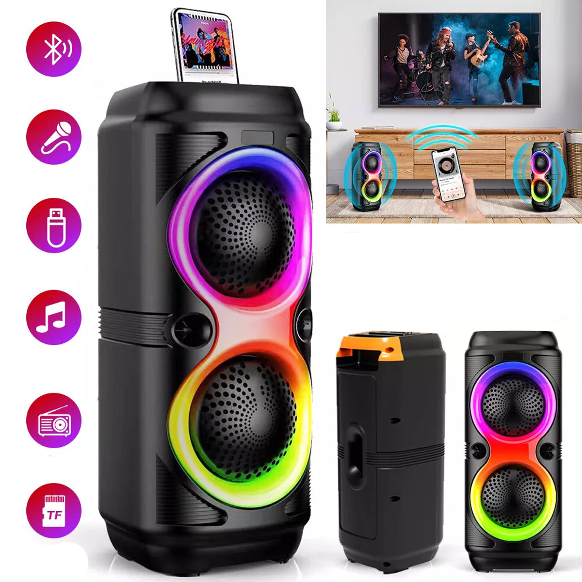 KARAOKE SET WITH 1MICROPHONES PORTABLE FOR ADULTS AND CHILDREN Manufacturer code zx9612