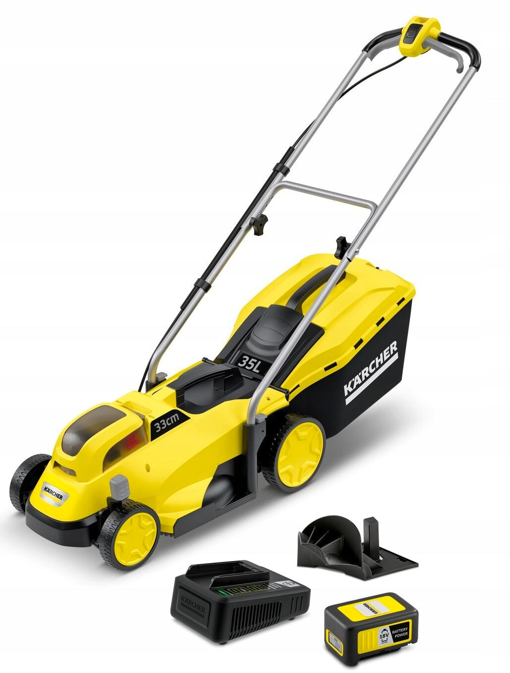KARCHER LMO 18-33 SET CORDLESS LAWN MOWER WITH 5Ah BATTERY AND CHARGER
