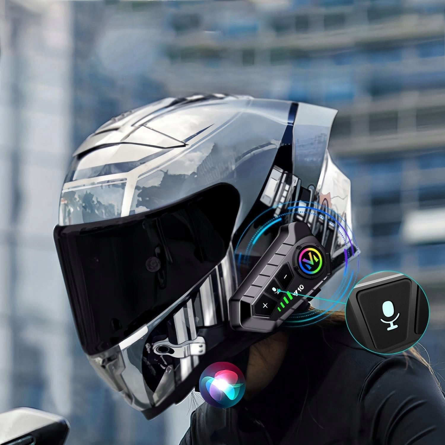 KASK MOTOCYKLOWY Z BLUETOOTH SŁUCHAWKAMI I MIKROFONEM Manufacturer no brand