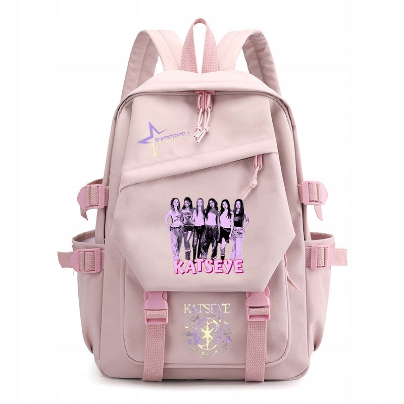 KATSEYE SCHOOL BACKPACK YOUTH SATCHEL ROOMY FOR GIRLS Manufacturer code dhrty54y